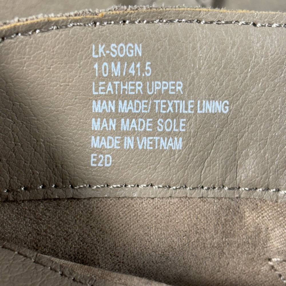 Lucky Brand Sogn Western Tan Suede Ankle Boot Silver Buckle Detail Size 10 Boho - Picture 7 of 7